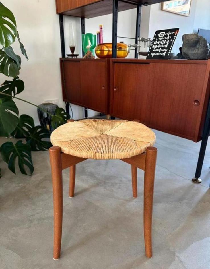 Kruk Scandinavisch Design Vintage Mid Century Teak, Huis en Inrichting, Krukjes, Ophalen of Verzenden, Zo goed als nieuw, X, X