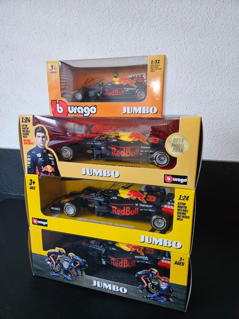Jumbo Formule 1 Max Verstappen Red Bull Racing modelauto's, Hobby en Vrije tijd, Ophalen of Verzenden, Nieuw, Auto, Bburago