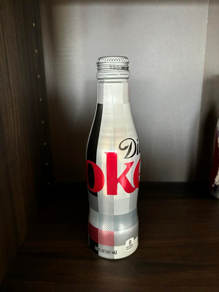 Coca Cola Diet Coke aluminium flesje plaid zeldzaam, Verzamelen, Merken en Reclamevoorwerpen, Zo goed als nieuw, Verpakking, Ophalen of Verzenden
