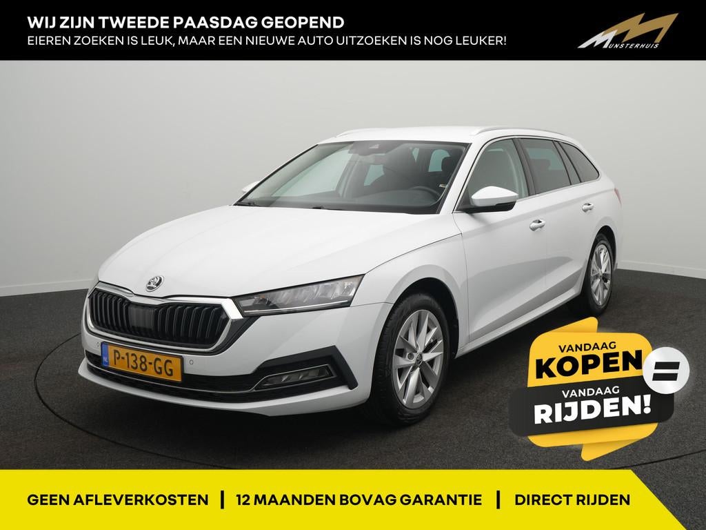 Skoda Octavia Combi 1.0 TSI Business Edition - Occasion Leas, 12 maanden, Stof, Gebruikt, Wit