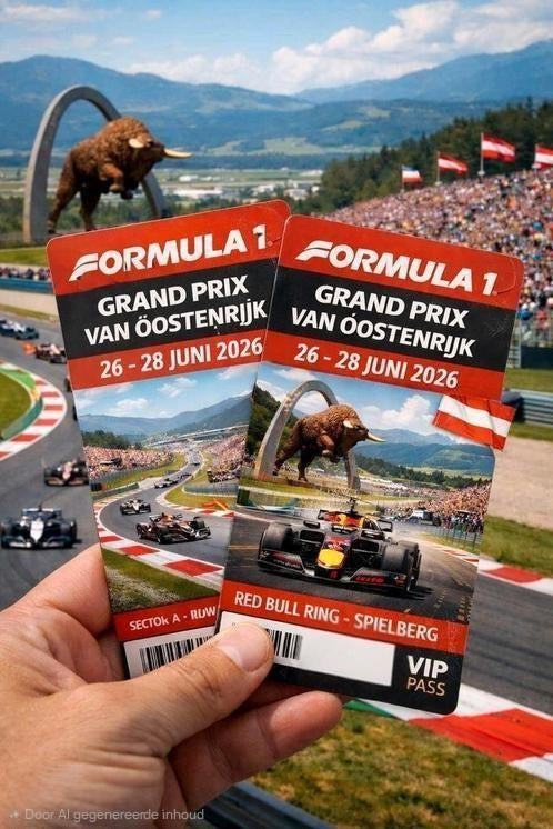 2 weekend tickets voor de F1 in Oostenrijk, Twee personen