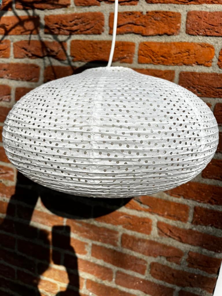 IKEA Hemma hanglamp wit papier inclusief lamp, Ophalen, Gebruikt, Overige materialen, Ikea