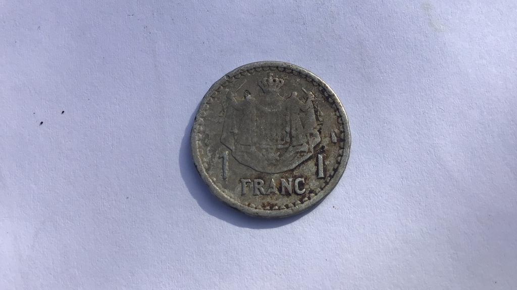Monaco 1 franc 1945., Ophalen of Verzenden