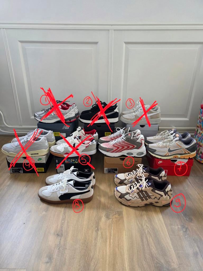 Diverse sneakers (nieuw en gedragen) Nike, New Balance enz., Kleding | Heren, Schoenen, Nieuw, Sneakers of Gympen, Overige kleuren