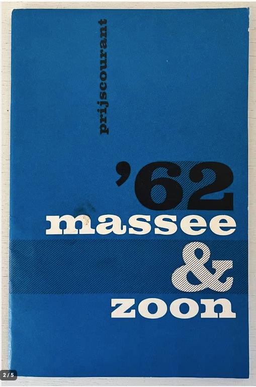 Prijscourant ’62 Massee & Zoon, Boeken, Catalogussen en Folders, Zo goed als nieuw, Ophalen of Verzenden
