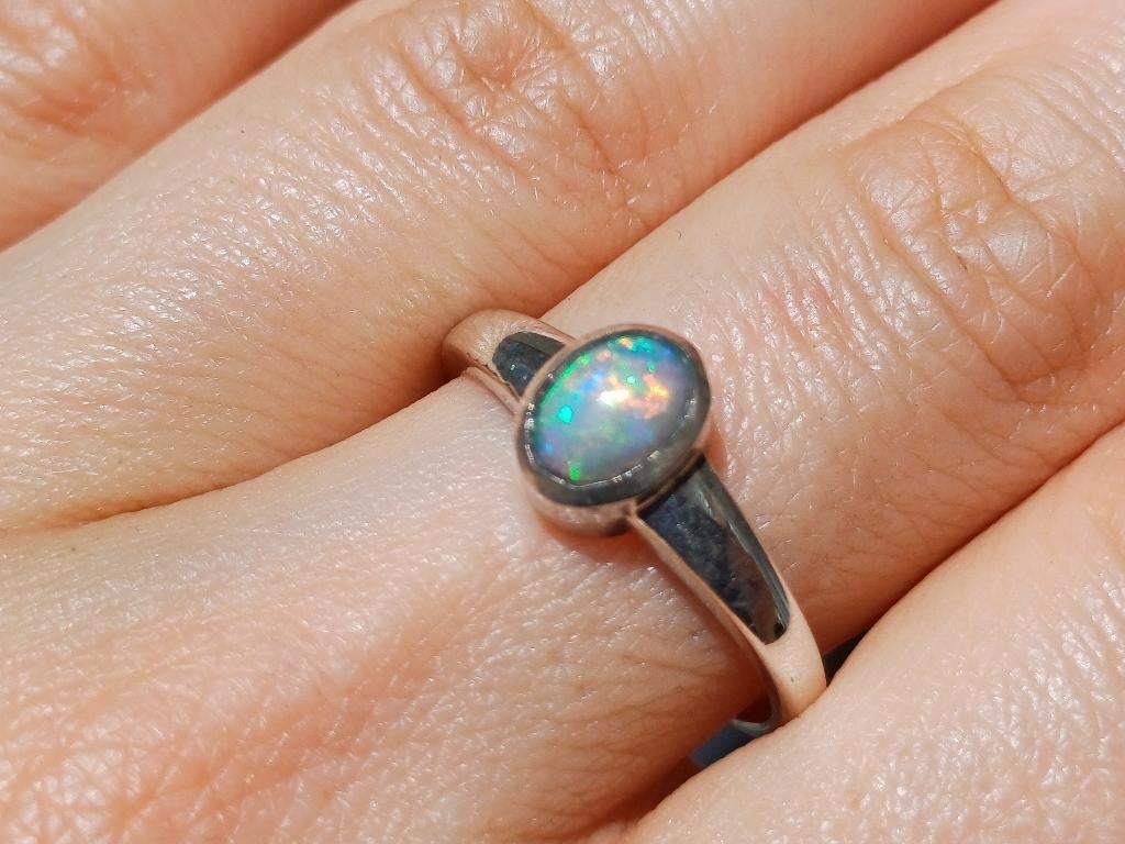 Vanoli 925 zilveren ring Ethiopische opaal maat 17,25, Daiva1973@hotmail.com, Vanoli, Overige kleuren, Amsterdam