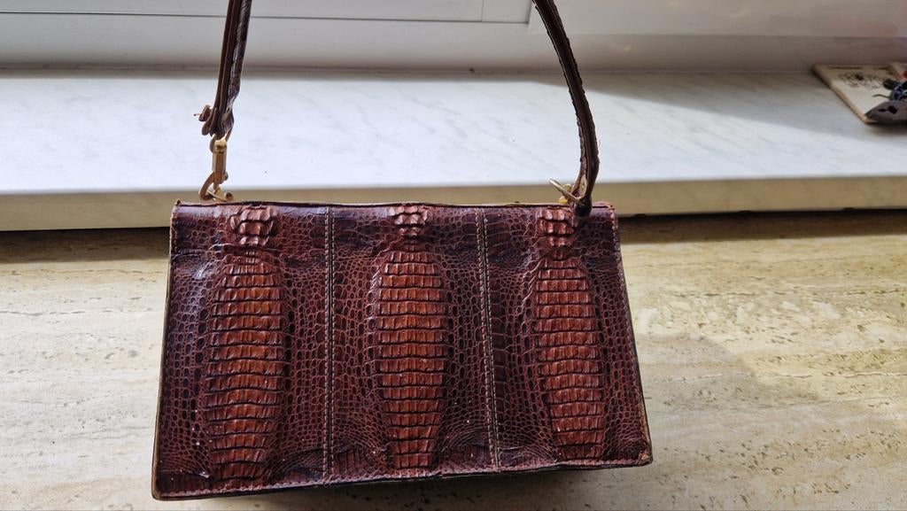 Krokodillen leer handtas. Zeer chique en apart, Ophalen of Verzenden