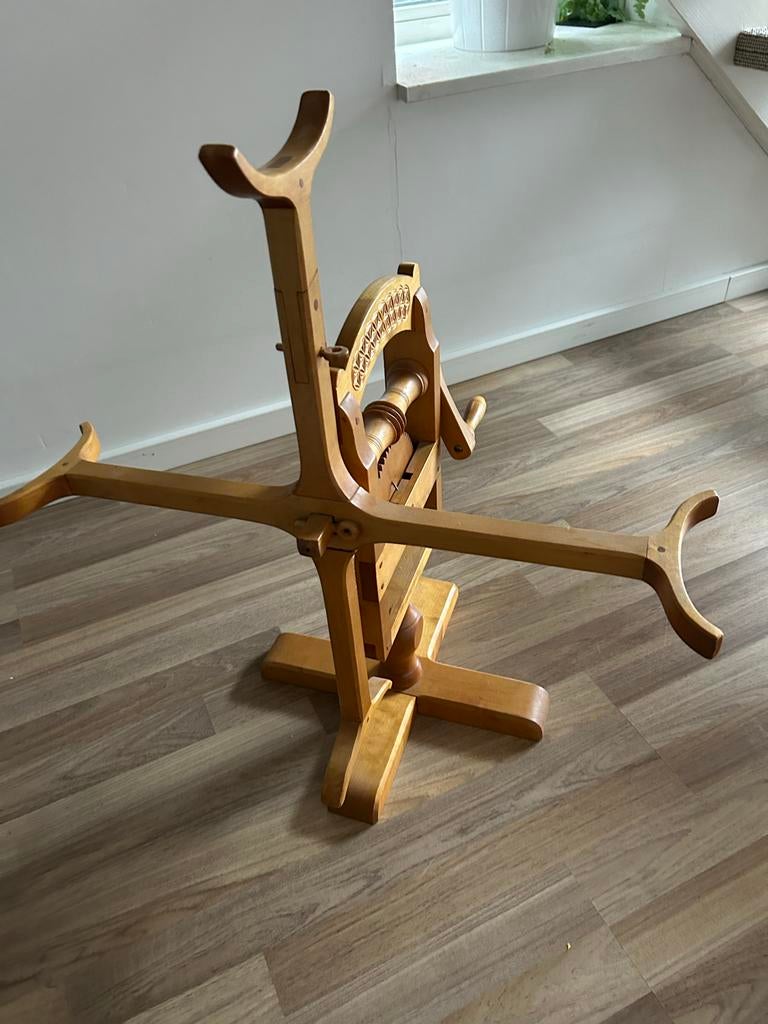 Houten wolmolen - Spinnewiel voor handwerk, Hobby en Vrije tijd, Ophalen, Gebruikt
