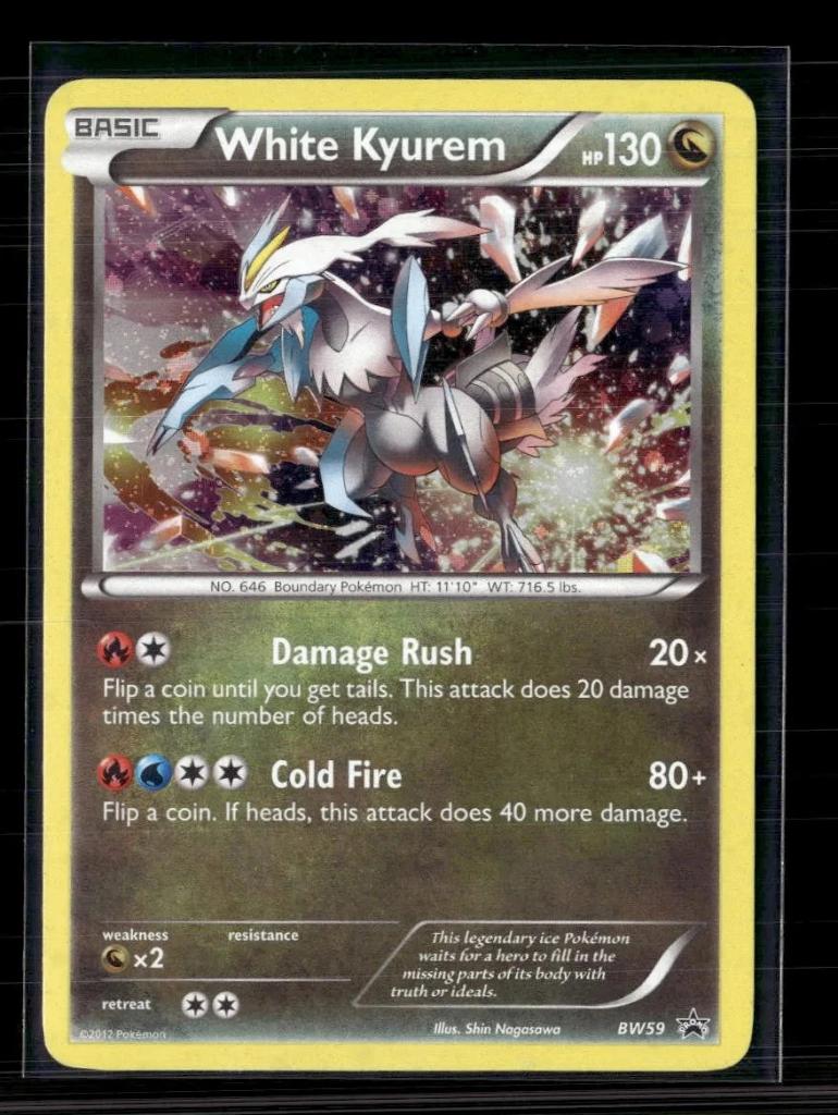 Pokemon 2012 Black & White Promos White Kyurem #BW59, Ophalen of Verzenden, Zo goed als nieuw, Losse kaart, Foil