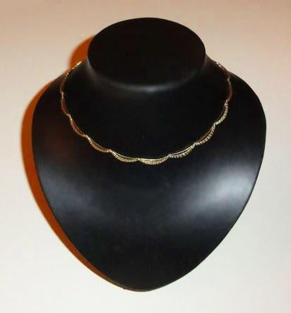 Ketting Verguld Geschulpt zilver verguld Choker, Ophalen of Verzenden, Zo goed als nieuw, Goud, Zilver