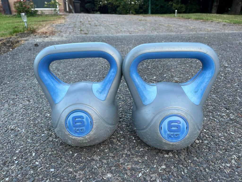 2 x 6 kg kettlebells kettlebell gewichten, Gebruikt, Gewichten, Ophalen of Verzenden, 2 x 6 kg