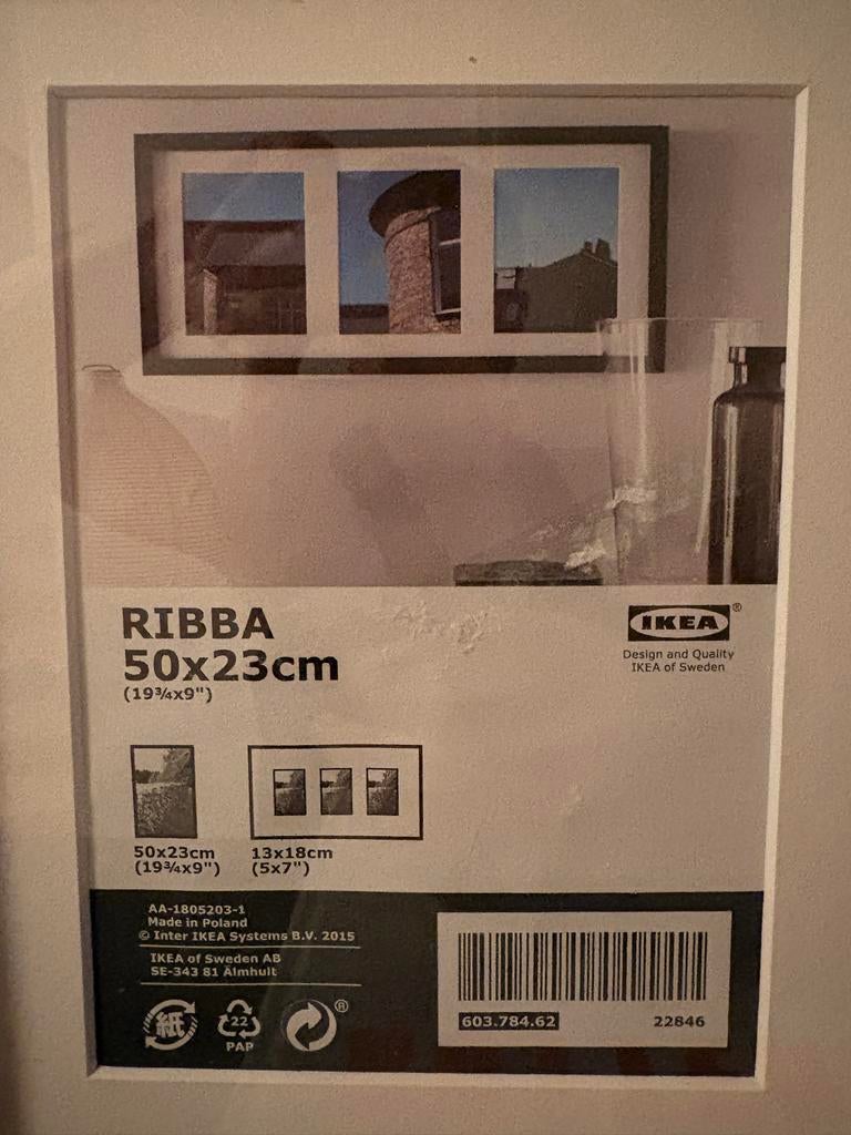 Ikea Ribba Fotolijst zwart 50x23cm, Nieuw, Ophalen of Verzenden, Minder dan 50 cm, 50 tot 75 cm