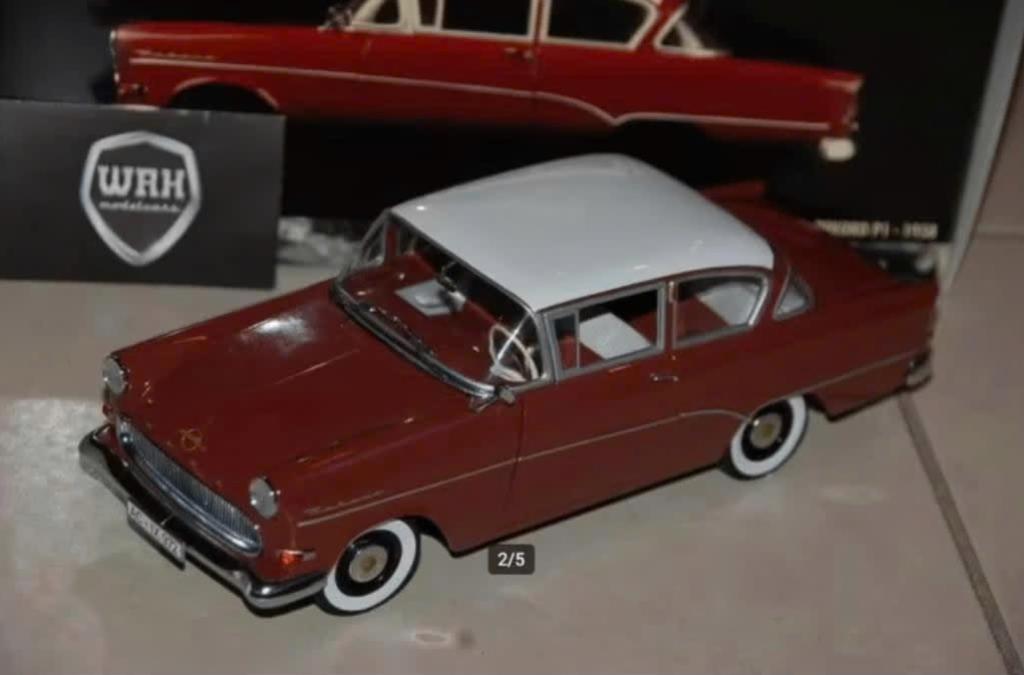 1:18 OPEL REKORD P1 bordeaux red Minichamps in doos WRH, Verzenden, Zo goed als nieuw, Auto, MiniChamps