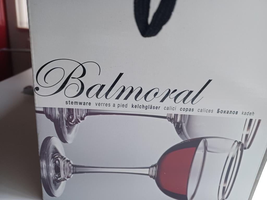 Balmoral Wijnglazen Set - 6 stuks/ nieuw, Ophalen, Nieuw