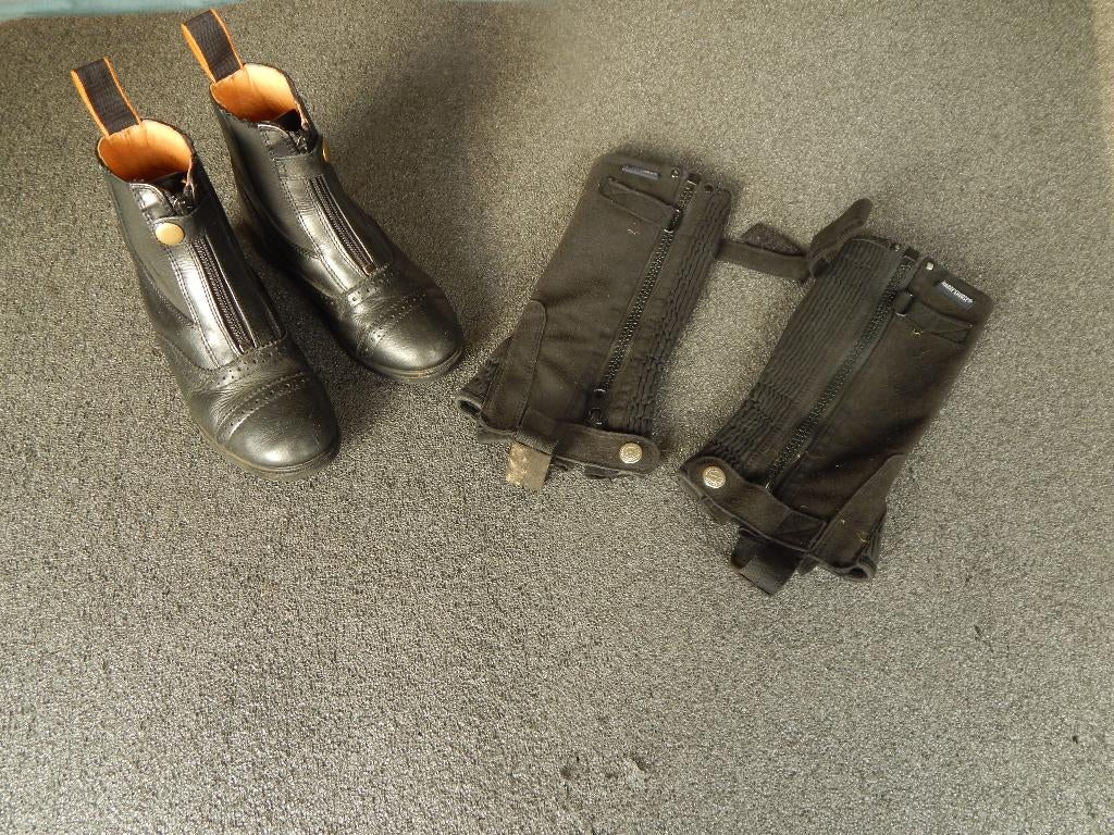 Jodphers + Chaps , maat 32, Dieren en Toebehoren, Paardrijkleding, Gebruikt, Kinderen, Schoeisel, Overige soorten, Ophalen of Verzenden