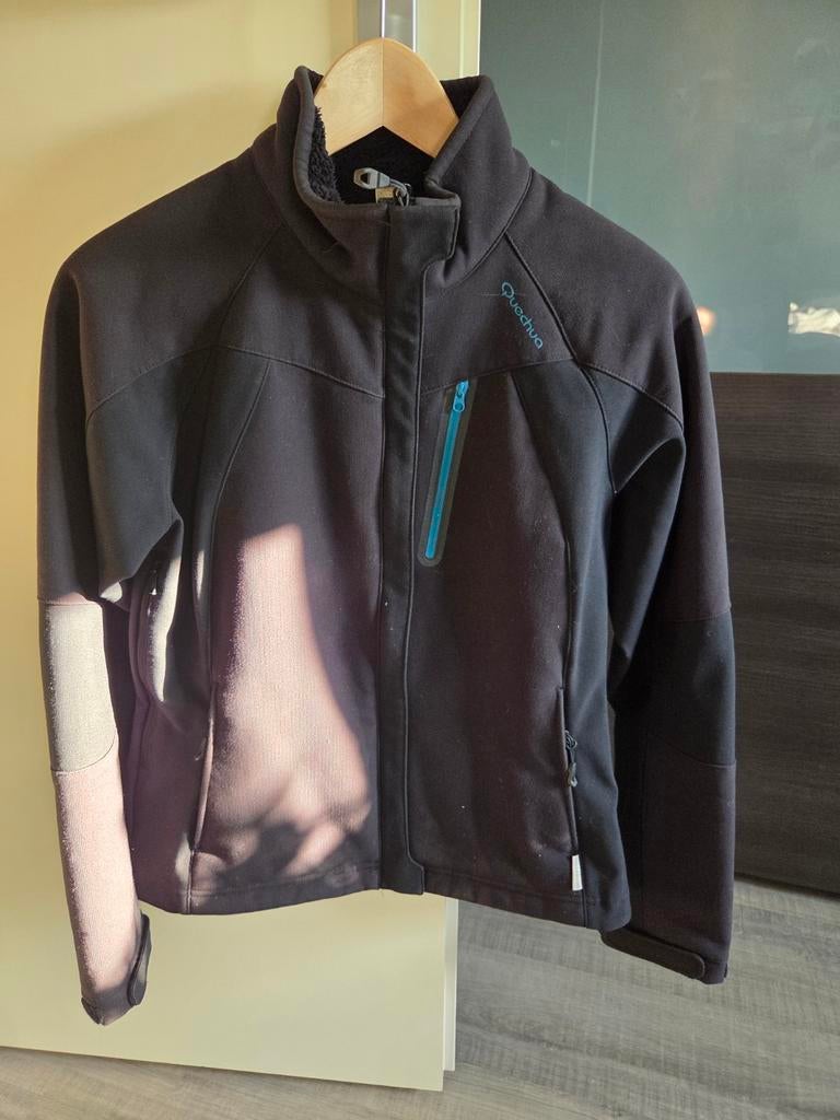 Quechua softshell jas maat S zwart, Ophalen of Verzenden, Zo goed als nieuw, Zwart
