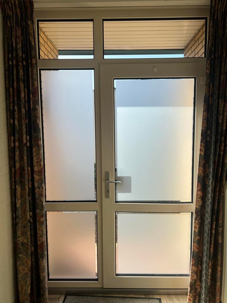 Kunststof kozijn wit met groene voordeur, Doe-het-zelf en Verbouw, Deuren en Horren, Ophalen, Kunststof, Gebruikt, Buitendeur