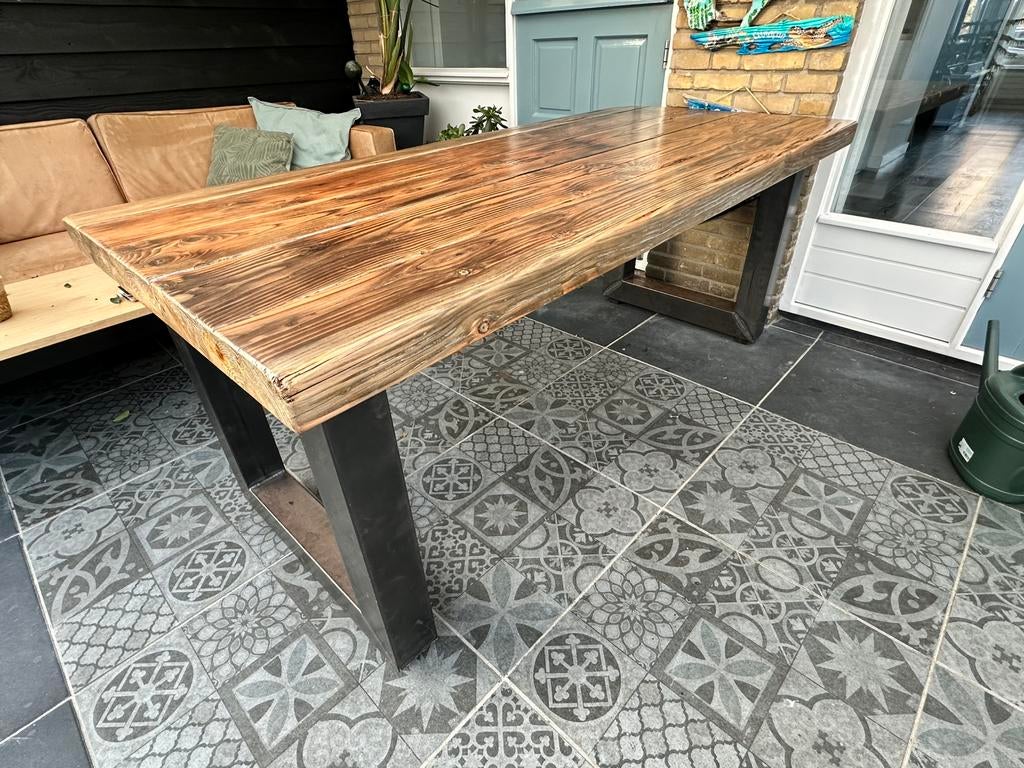 Eettafel 195cm X 95cm, Huis en Inrichting, Ophalen, 50 tot 100 cm, Zo goed als nieuw, 150 tot 200 cm