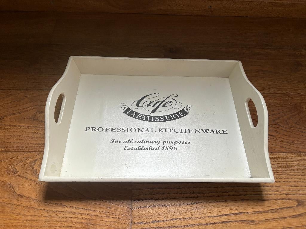 Dienblad, Ophalen of Verzenden, Gebruikt, Rechthoekig, Hout