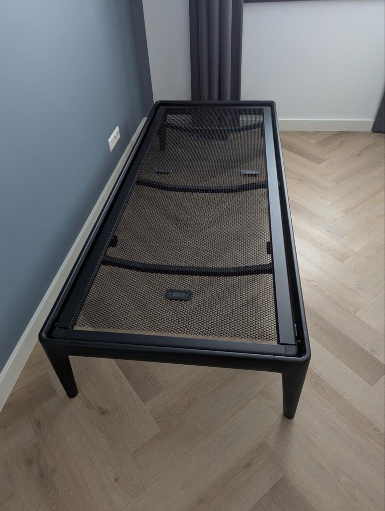 Auping Essent bed en spiraal 80 x 200 - zwart, Eenpersoons, Zwart, Ophalen of Verzenden, Zo goed als nieuw