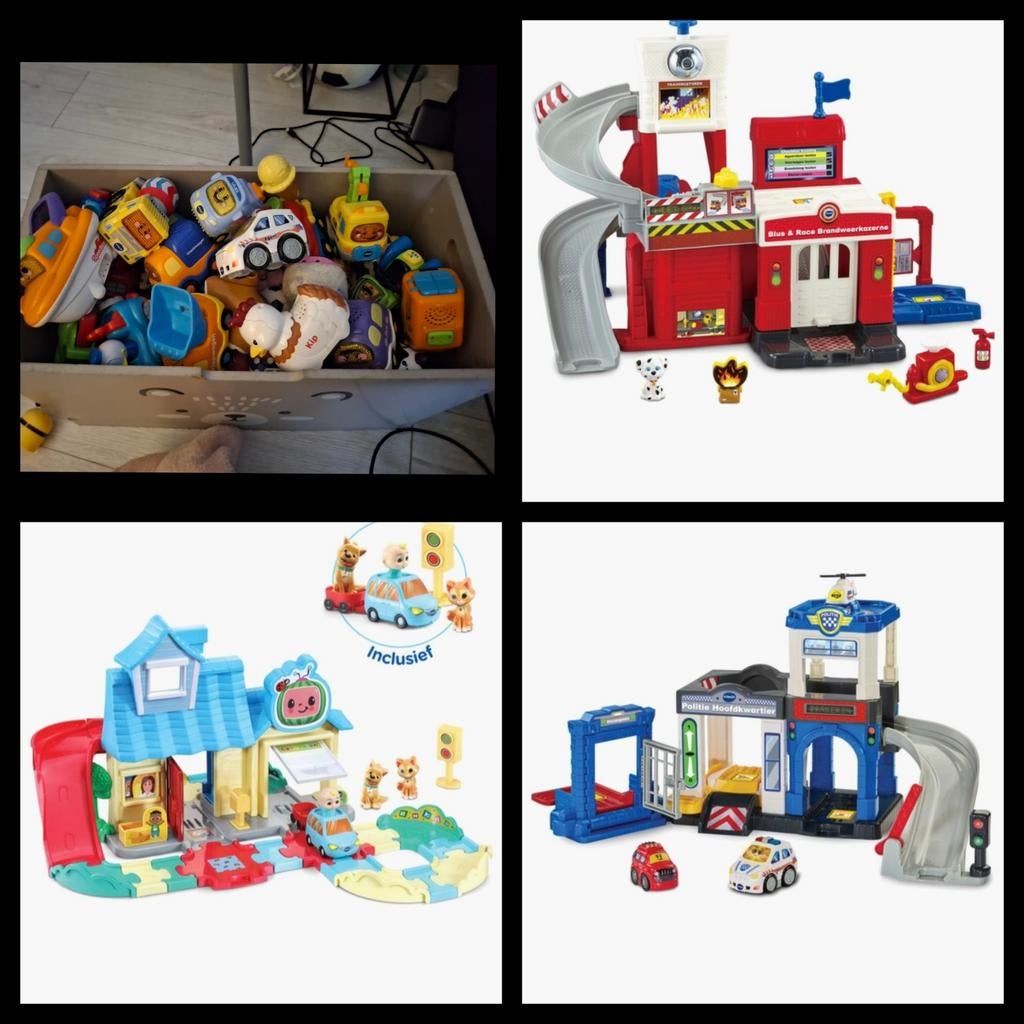 Partij Vtech Toet Toet auto's en banen- Nieuw en gebruikt, Ophalen, Gebruikt, 6 maanden tot 2 jaar