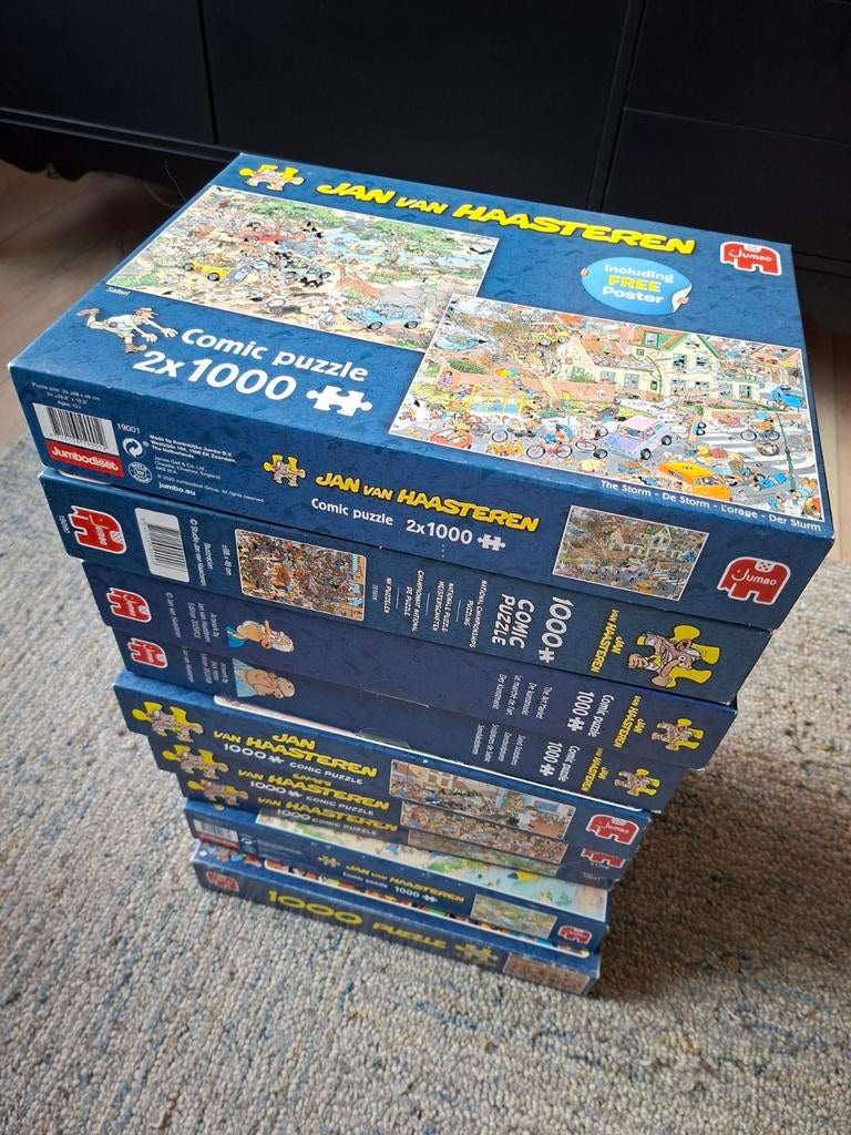 Diverse Jan van Haasteren puzzels - ook ruilen!, Ophalen, 500 t/m 1500 stukjes, Gebruikt, Legpuzzel