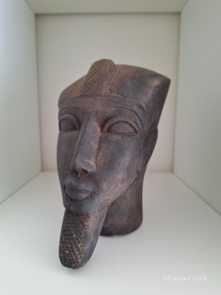 Egyptische Buste - Farao?, Antiek en Kunst, Kunst | Beelden en Houtsnijwerken, Ophalen of Verzenden