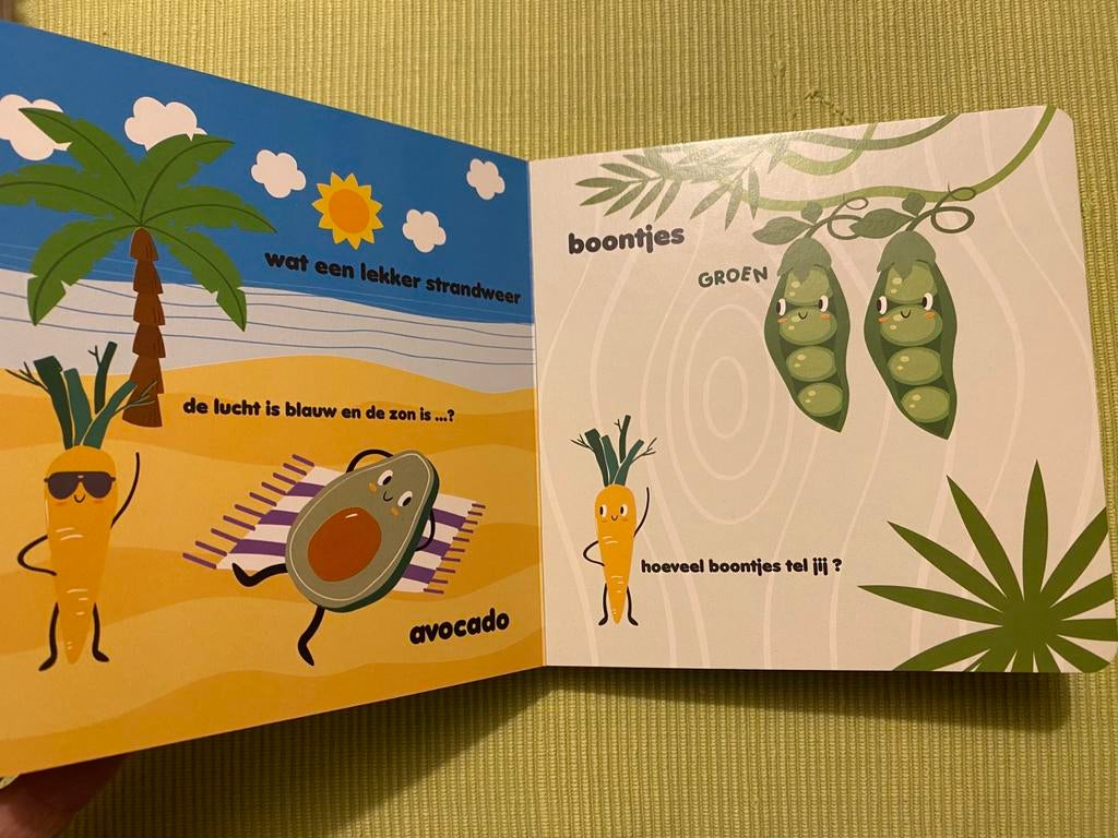 Leer groentes met Meneer Wortel (kartonboek), Boeken, Ophalen of Verzenden, Zo goed als nieuw