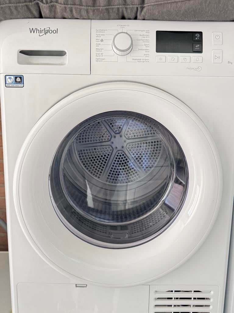 Wirlpool condensdroger, 6 tot 8 kg, Ophalen of Verzenden, Zo goed als nieuw, 85 tot 90 cm