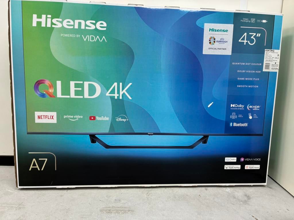 Q-Led TV 4K Hisense 43” weinig gebruikt., 50 Hz, Zo goed als nieuw, 100 cm of meer, Ophalen