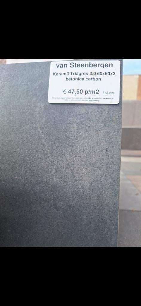 Restpartij keramische tegels,betonica carbon., Ophalen, Nieuw, Keramiek, Terrastegels