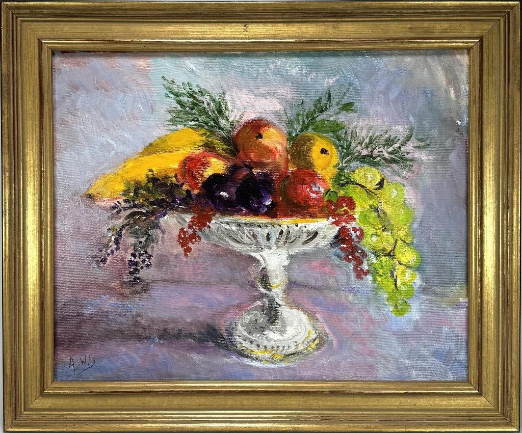 310. Olieverfschilderij, A.W. Schreuder, 2003., Antiek en Kunst, Ophalen of Verzenden