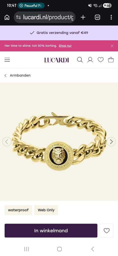 Guess sierraden set. Met zwart guess zakje erbij., Ophalen of Verzenden, Nieuw, Overige materialen