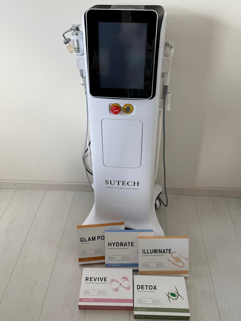 Sutech premium hydrafacial machine Oxygeneo radiofrequentie, Ophalen, Zo goed als nieuw, Gehele gezicht