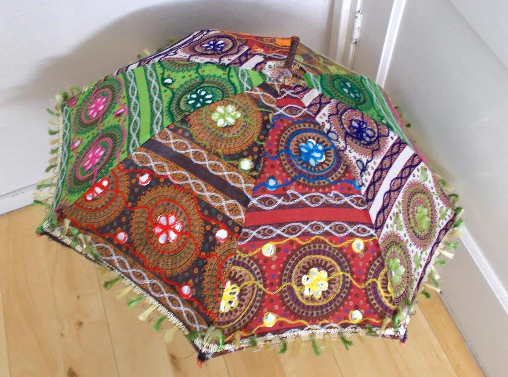 Festival/Ibiza/India strand mini zon parasol/paraplu, Kleding | Dames, Tops, Zo goed als nieuw, Maat 42/44 (L), Overige kleuren