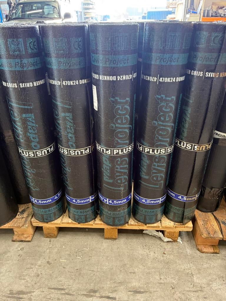 Dakbedekking dakleer toplaag en onderlaag A .keus Bitumen, Ophalen, Overige materialen, Nieuw, 15 m² of meer