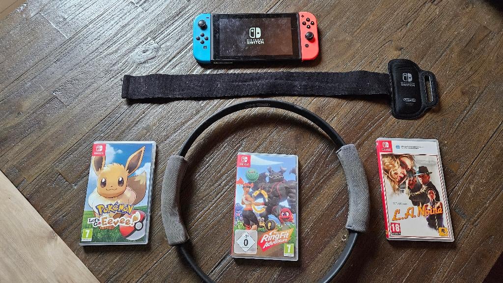 Nintendo Switch (eerste generatie) + 3 games + 200GB SD, Ophalen, Gebruikt, Met harde schijf, Switch Original