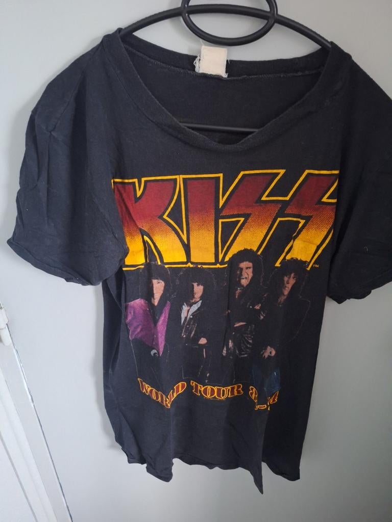 KISS T-shirt World Tour 1983-1984, Verzenden, Zwart