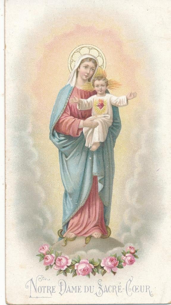 Mooi oud Maria met Kind prentje, Ophalen of Verzenden, Zo goed als nieuw, Kaart of Prent, Christendom | Katholiek