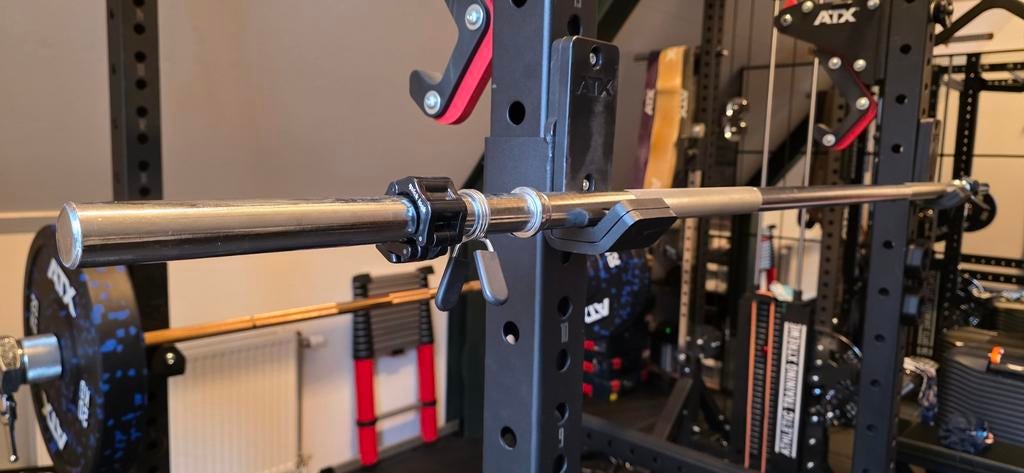 Hammer Halterstang XL (198cm) + Extra Quicklock Sluitingen, Sport en Fitness, Fitnessmaterialen, Ophalen, Zo goed als nieuw, Benen