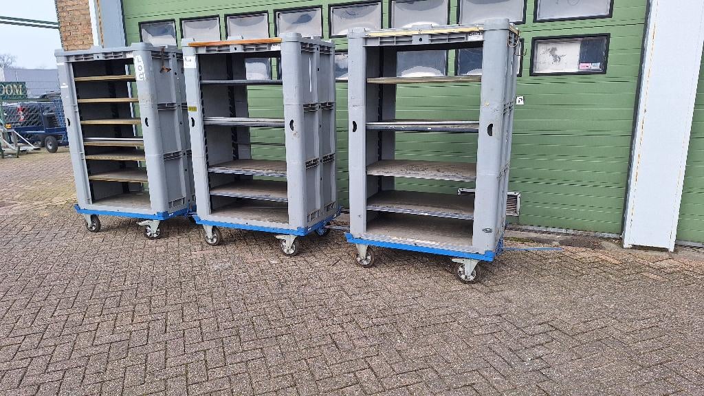 magazijnwagen , vakkenwagen kastwagen, Doe-het-zelf en Verbouw, Transportwagens, Ophalen, Gebruikt, Transportkar, 100 liter of meer