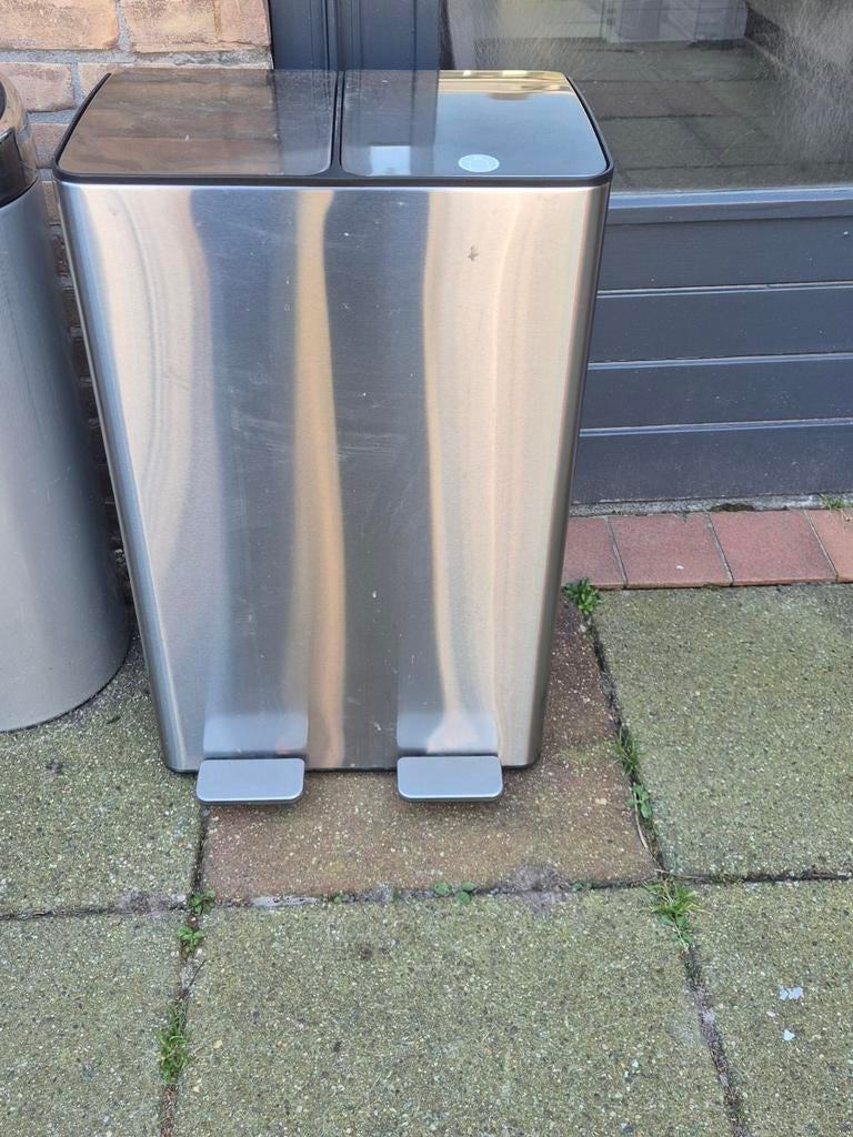 Vuilnisbak  2x 60 liter, 40 liter of meer, Ophalen, Kunststof, 50 tot 75 cm