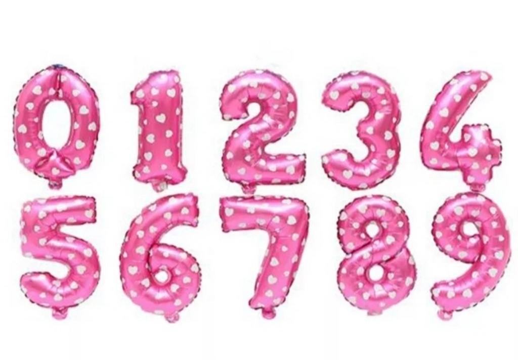 27x cijfers 16" * folie ballonnen, Hobby en Vrije tijd, Ophalen of Verzenden, Nieuw, Versiering, Verjaardag