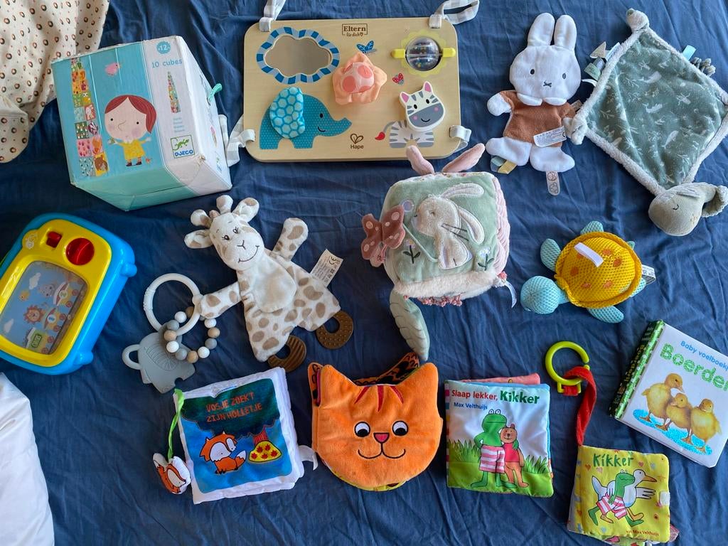 Divers babyspeelgoed: Djeco stapelblokken en Little Dutch, Ophalen of Verzenden, Zo goed als nieuw, Overige typen