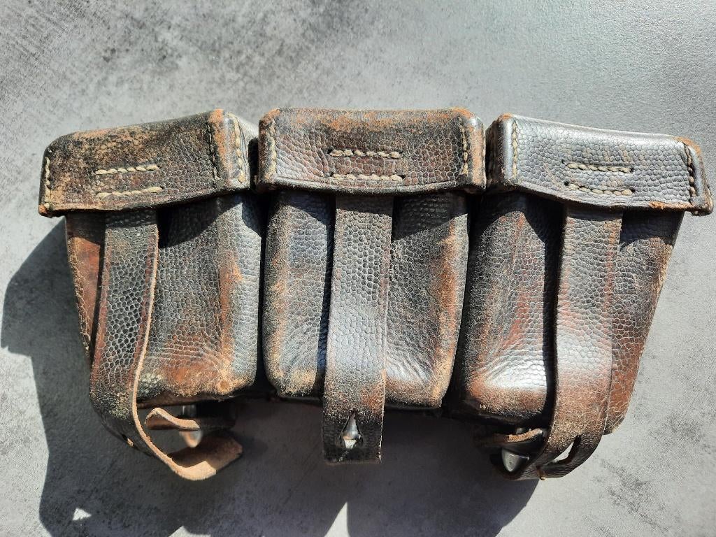 K98 patronen kogel tas leder tankjager Panzer eenheid Duits, Verzenden, Landmacht, Duitsland, Overige typen