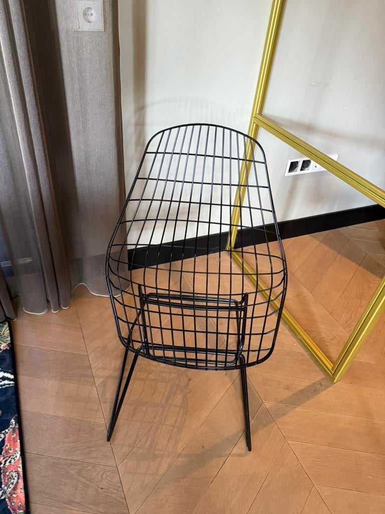 pastoe wire stoel, Zwart, Ophalen of Verzenden, Zo goed als nieuw, Metaal