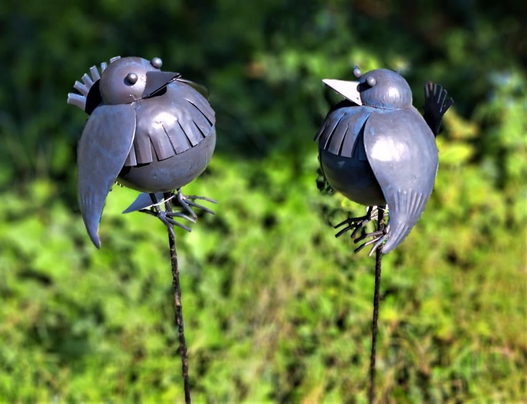 Leuke en decoratieve Tuinsteker, Tuinprikker Vogel, blauw, Tuin en Terras, Ophalen of Verzenden, Nieuw, Metaal, Dierenbeeld
