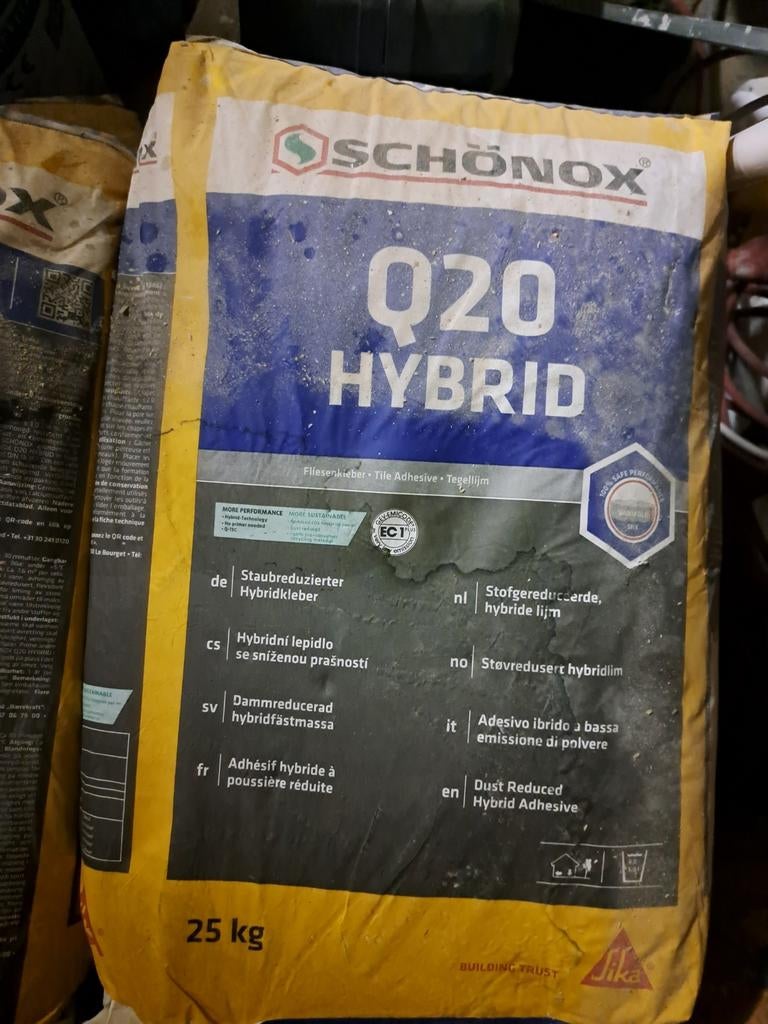 Tegellijm Q20 (10x25kg), Overige typen, Nieuw, 10 m² of meer, Overige materialen