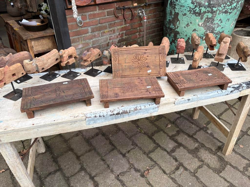 Stoer dienblad - onderzetter - chapatti plank, Ophalen of Verzenden, Zo goed als nieuw, Nvt, Rechthoekig