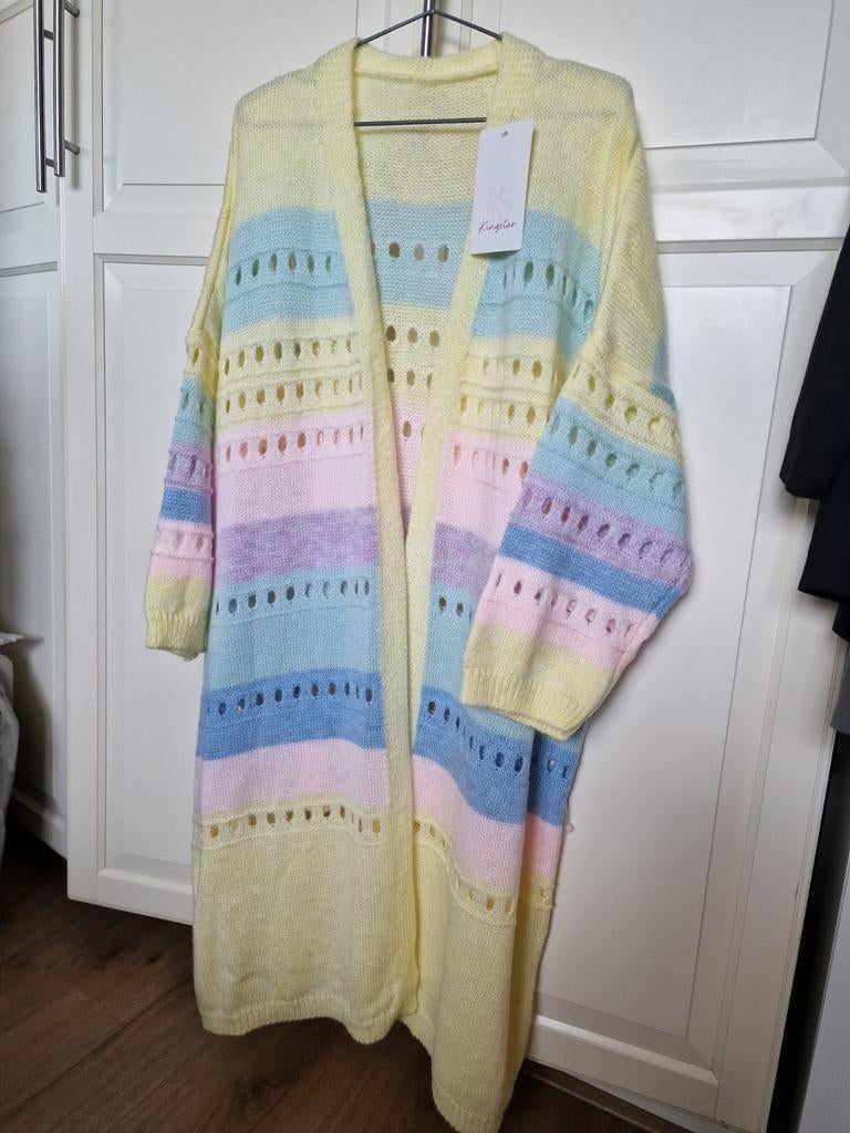 Lange, warme, kleurrijke trui - One Size, Kleding | Dames, Truien en Vesten, Ophalen of Verzenden